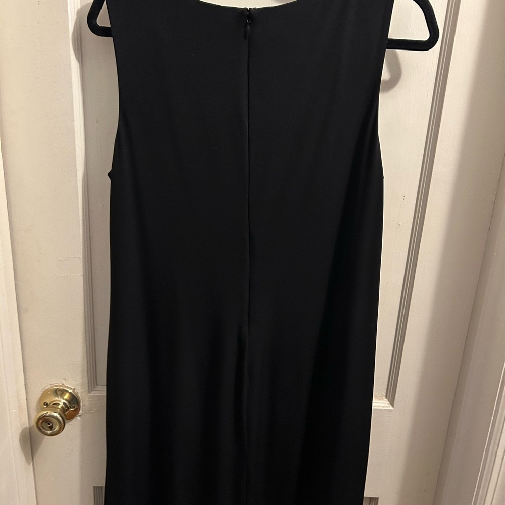 Chicos black elegant party mid dress black sequins women’s large zip back - Picture 4 of 6